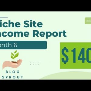 Niche Website Case Study Income Report for Blogging – Month 6 with 60,000 pageviews and $1400