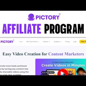 Pictory AI Affiliate Program Tutorial (2023) Earn Money With Pictory AI