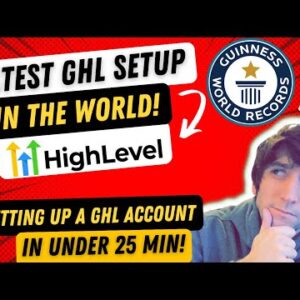 GoHighLevel Account Setup! Fastest GHL Account Setup in the World!